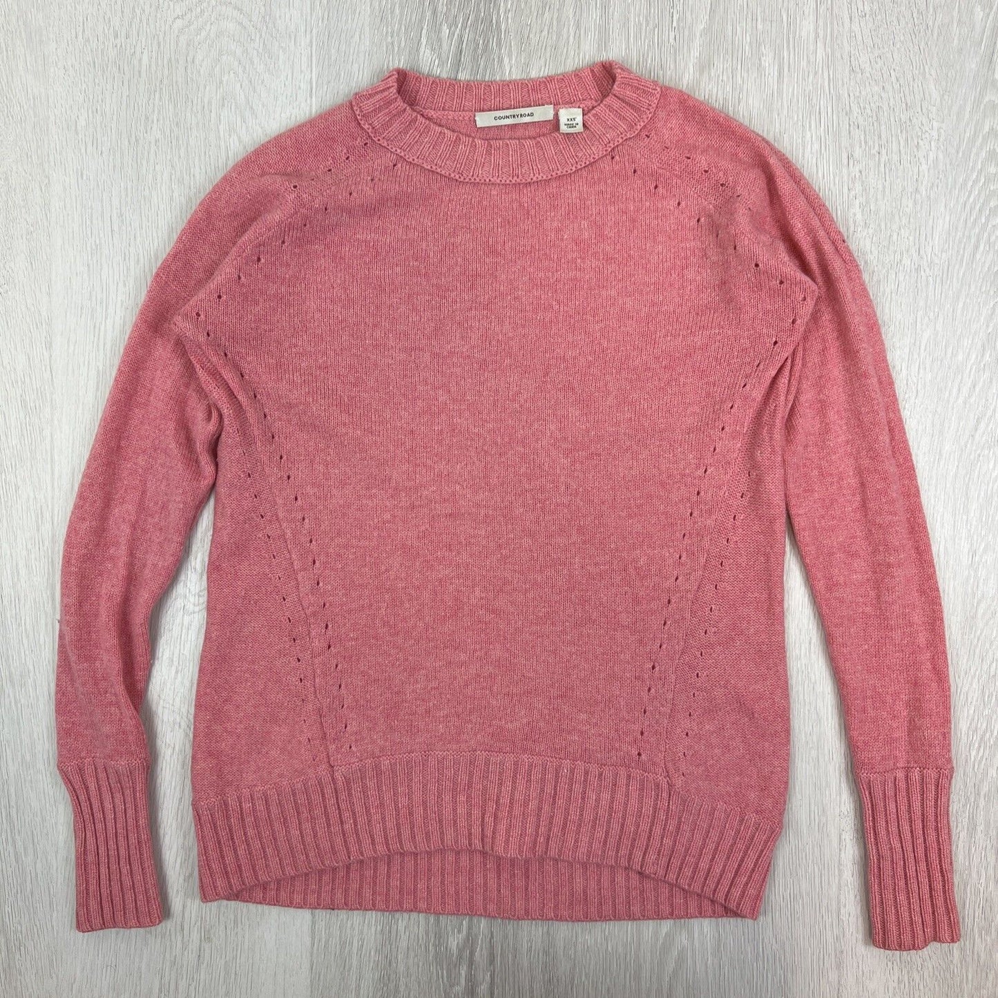 Country Road Womens Knitted 100% Wool Sweater Jumper Size 2XS