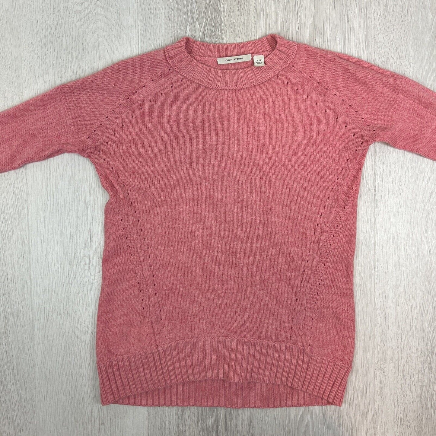 Country Road Womens Knitted 100% Wool Sweater Jumper Size 2XS