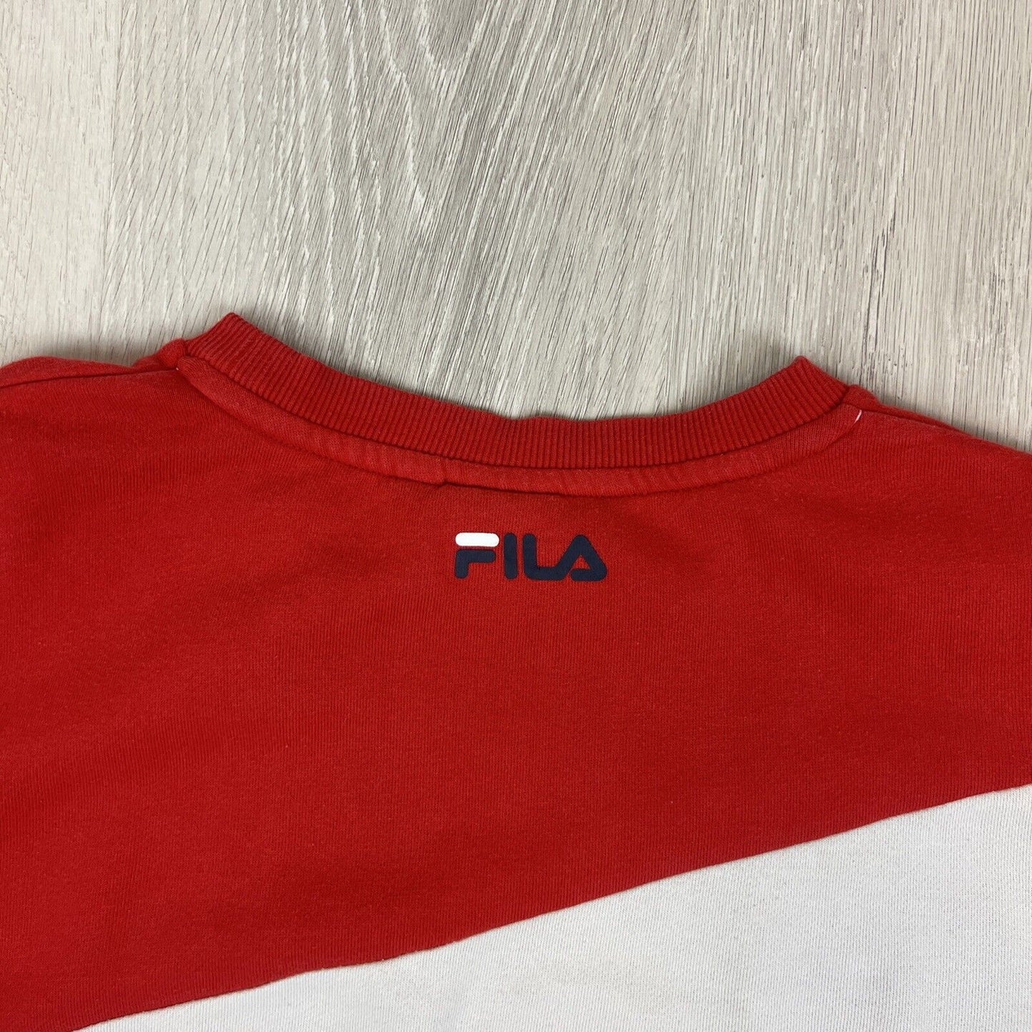 FILA Mens Colour Block Pullover Sweatshirt Jumper Size Medium