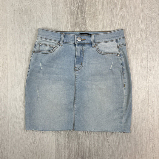 Sportsgirl Womens Light Wash Blue Denim Mini Skirt Size 8