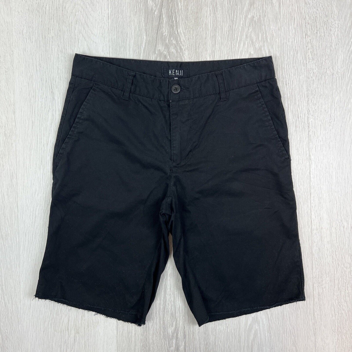 Kenji Mens Black Chino Shorts Size 30