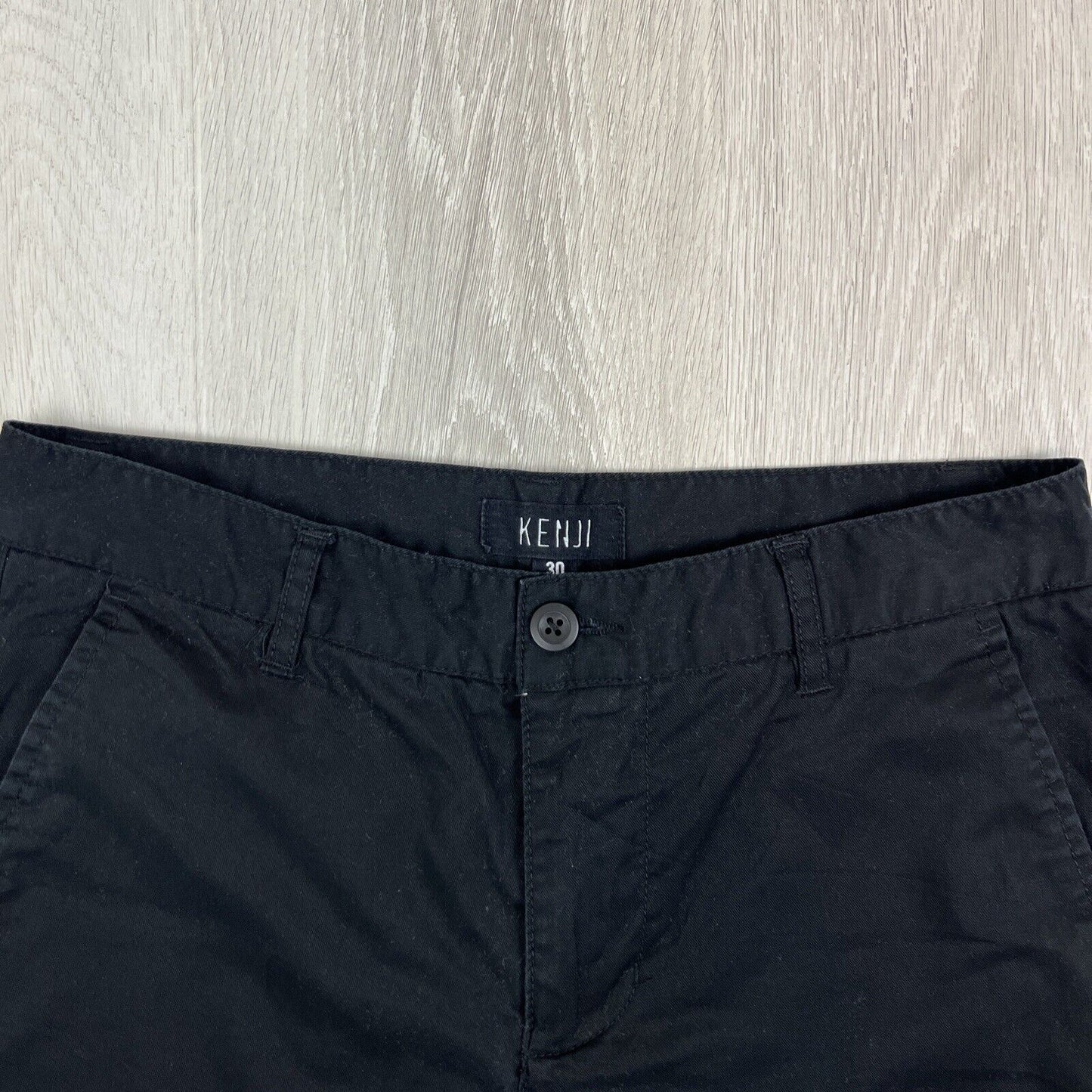 Kenji Mens Black Chino Shorts Size 30