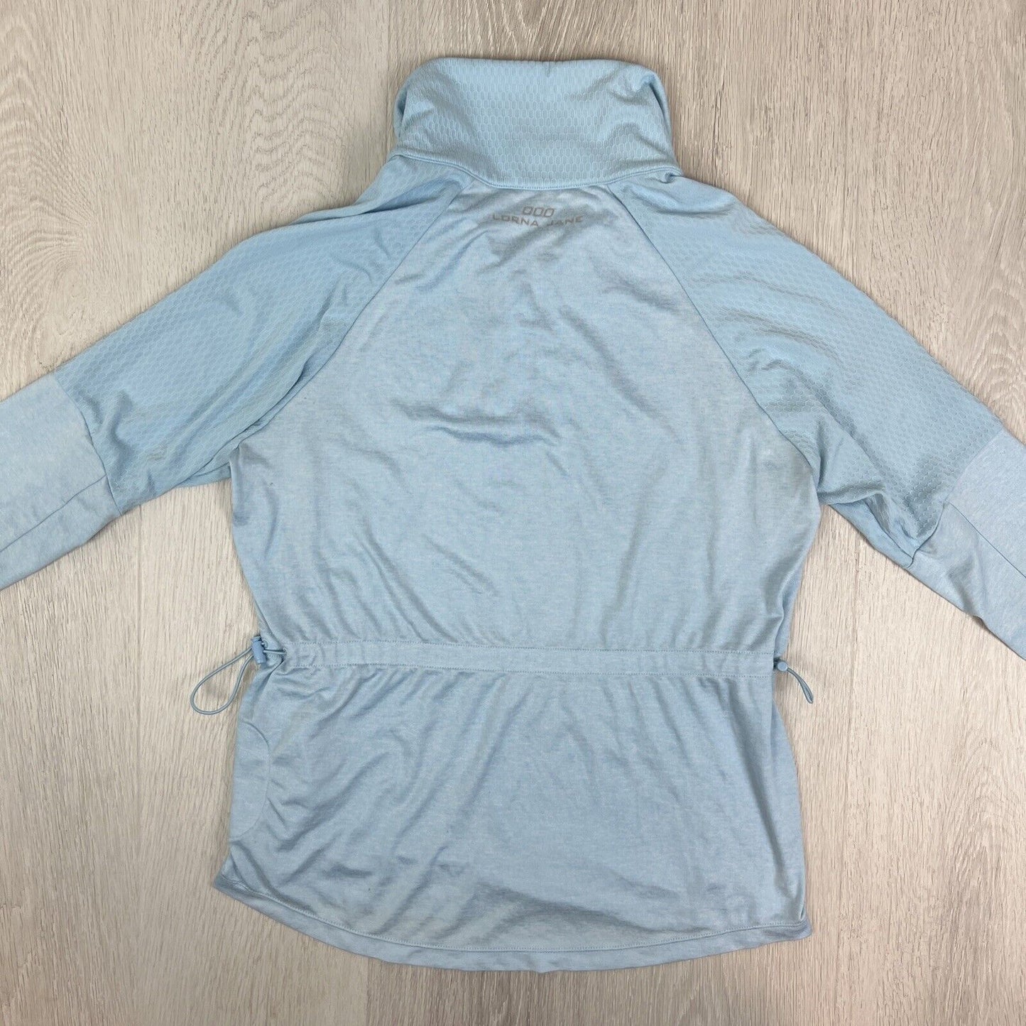 Lorna Jane Womens Light Blue 1/4 Zip Tracksuit Jacket Windbreaker Size M Approx