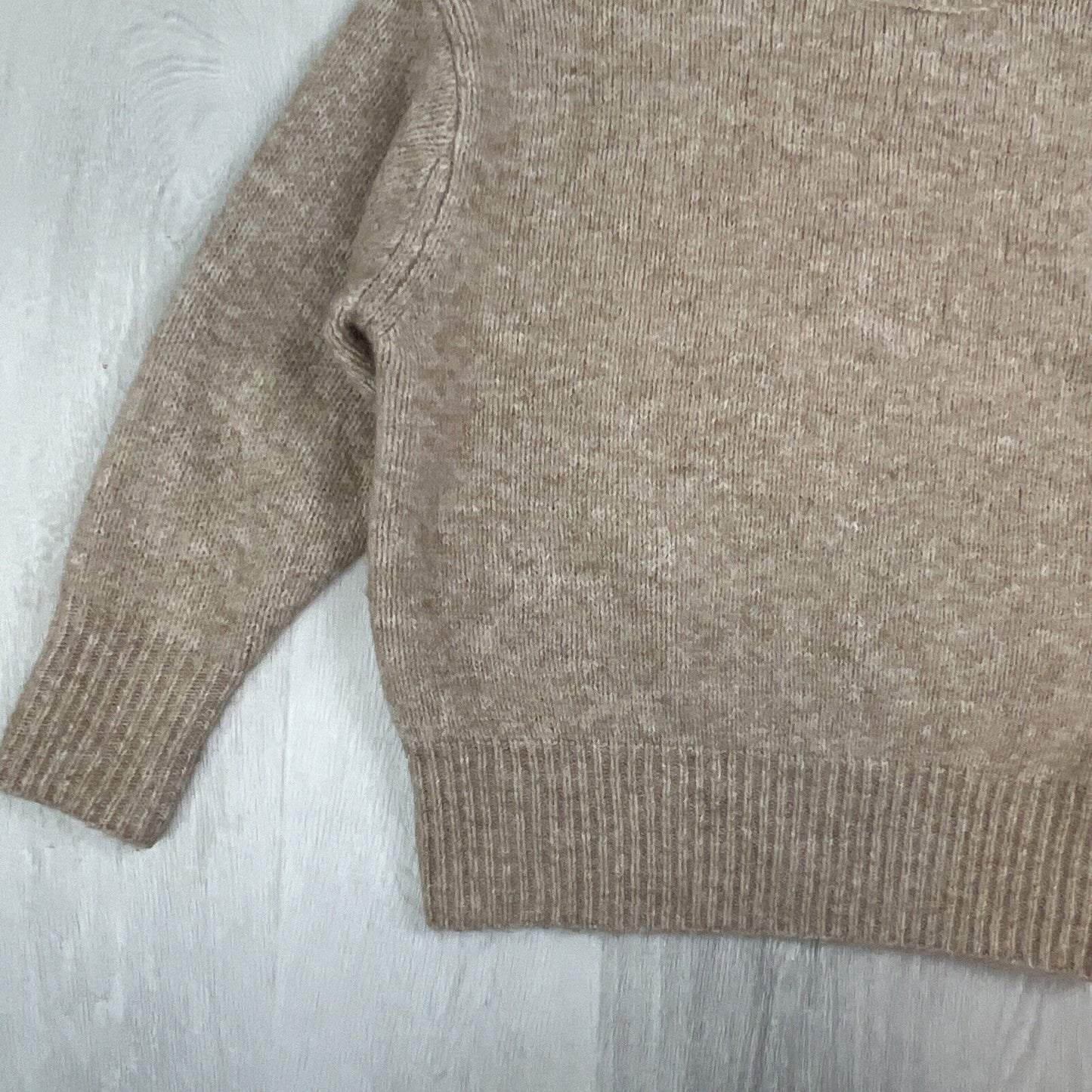 Zara Womens Brown Knitted Pullover Jumper Size Large (Alpaca, Wool, Poly Blend)