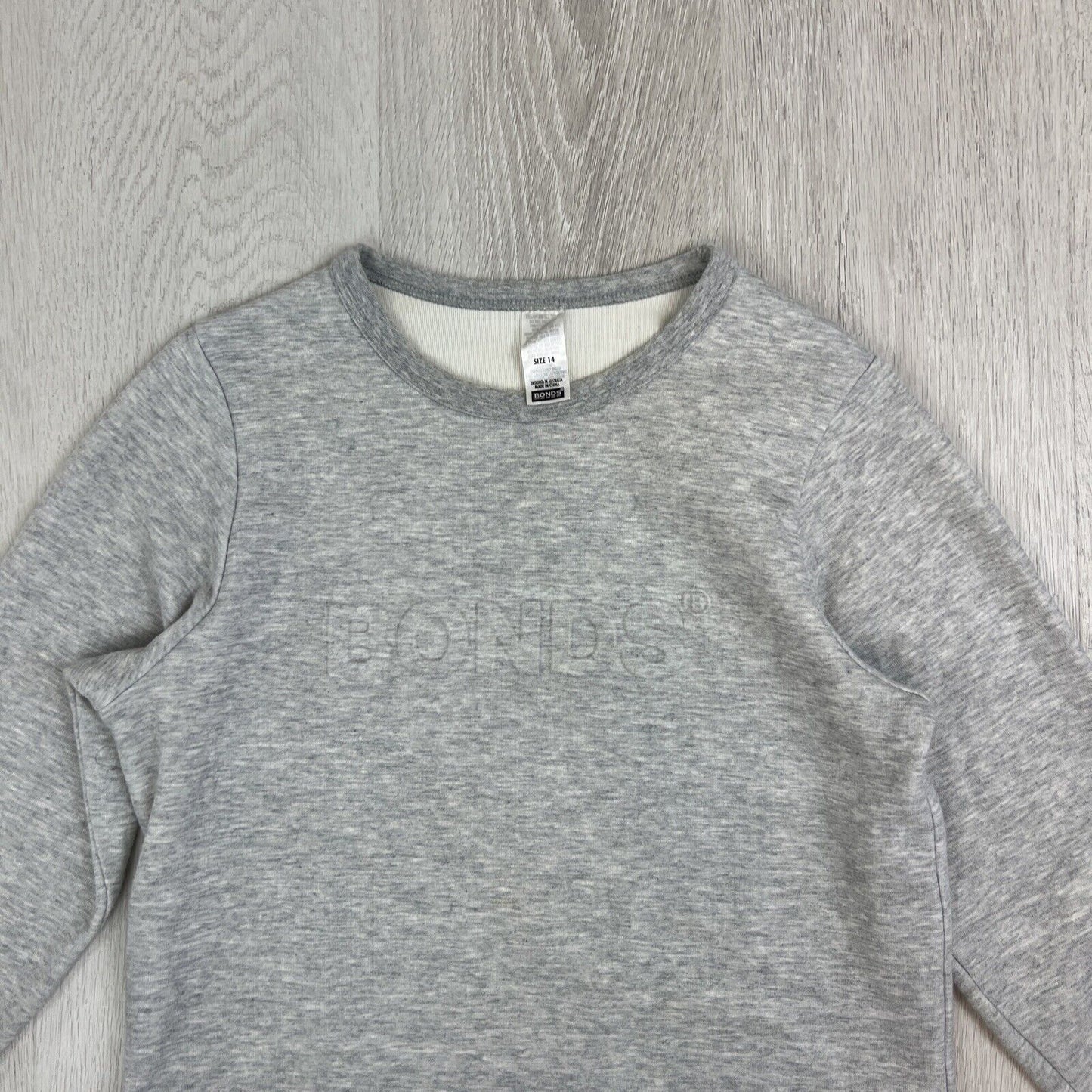 Bonds Unisex Kids Grey Pullover Sweater Jumper Sie 14 Years