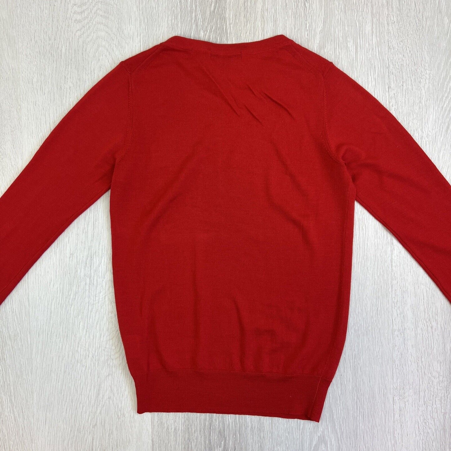 Uniqlo Womens Red Lightweight Wool Knitted Sweater Jumper Size Small