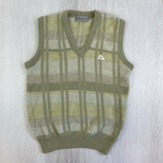 Monte Carlo Mens Knitted Angora (Rabbit) Green Vest Size 38