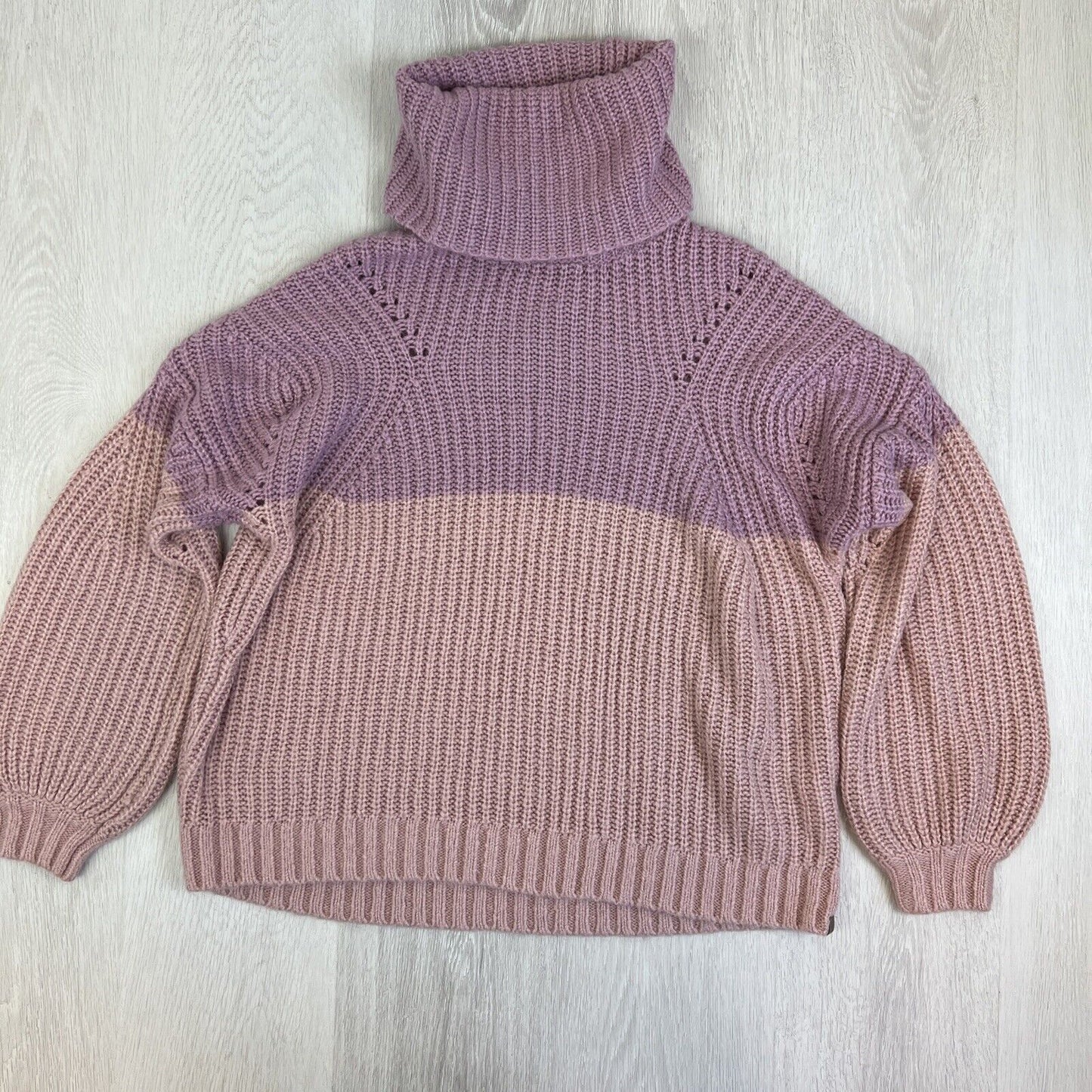 One Teaspoon Womens Pink Knitted Oversized Sweater Jumper Size Small