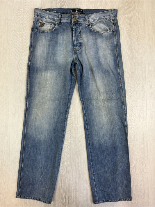 Lois Mens Relaxed Blue Denim Jeans Size 38/34