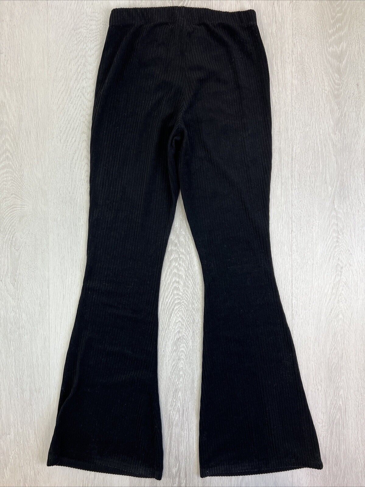 TopShop Womens Black Flared Cord Pants Size 10 US