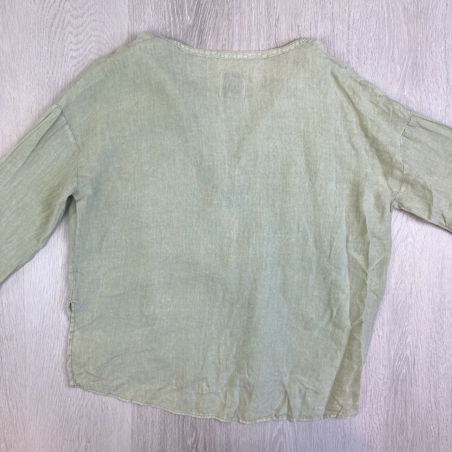 Zara Womens Green Oversized Linen Top Size Small