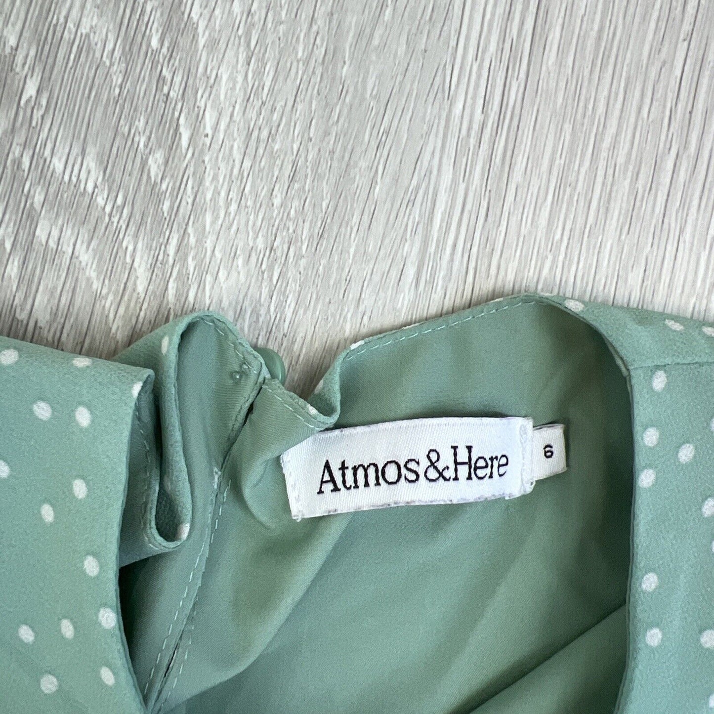 Atmos & Here Womens Green Mini Dress Size 6