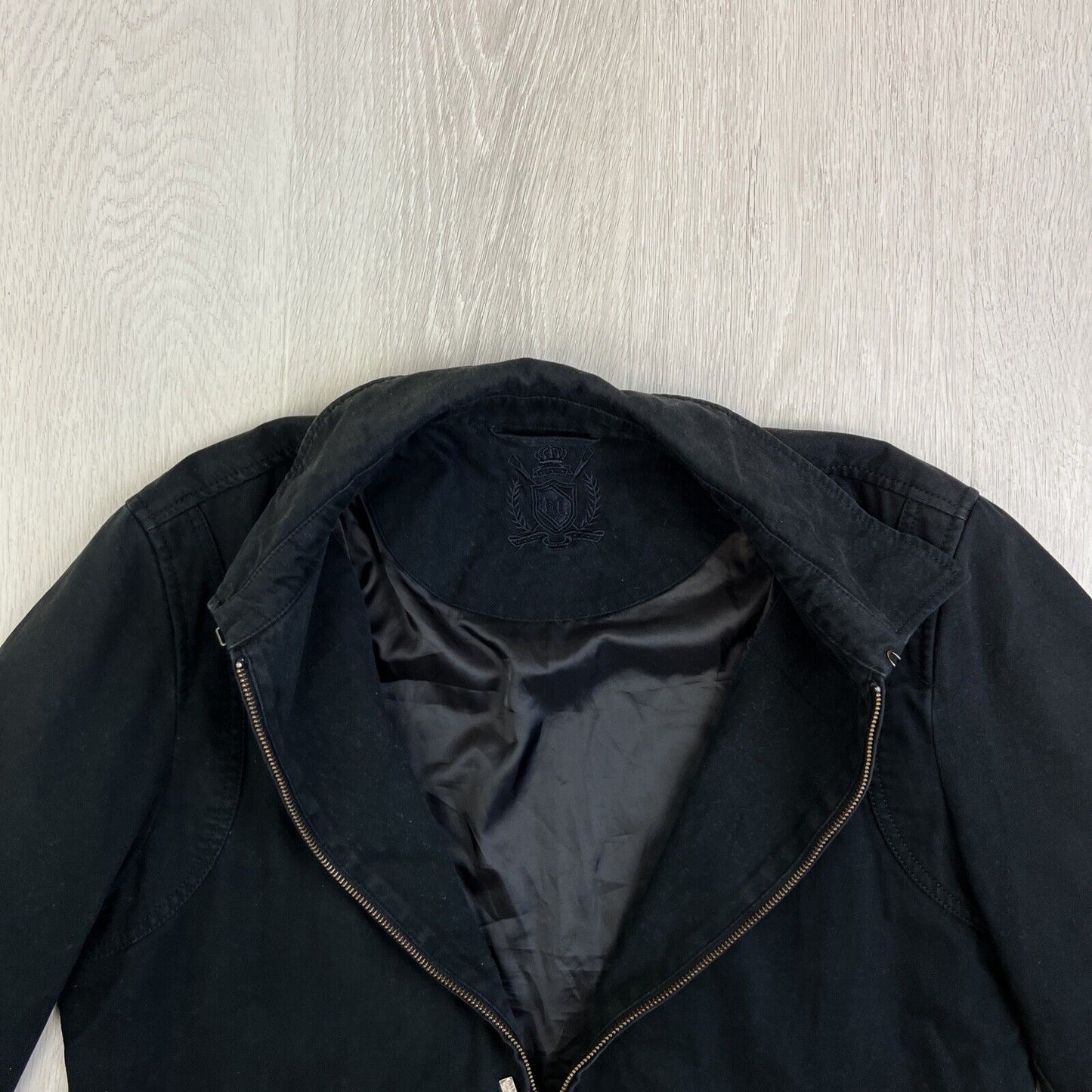 Michael Rene Mens Black Bomber Jacket Size Medium Approx