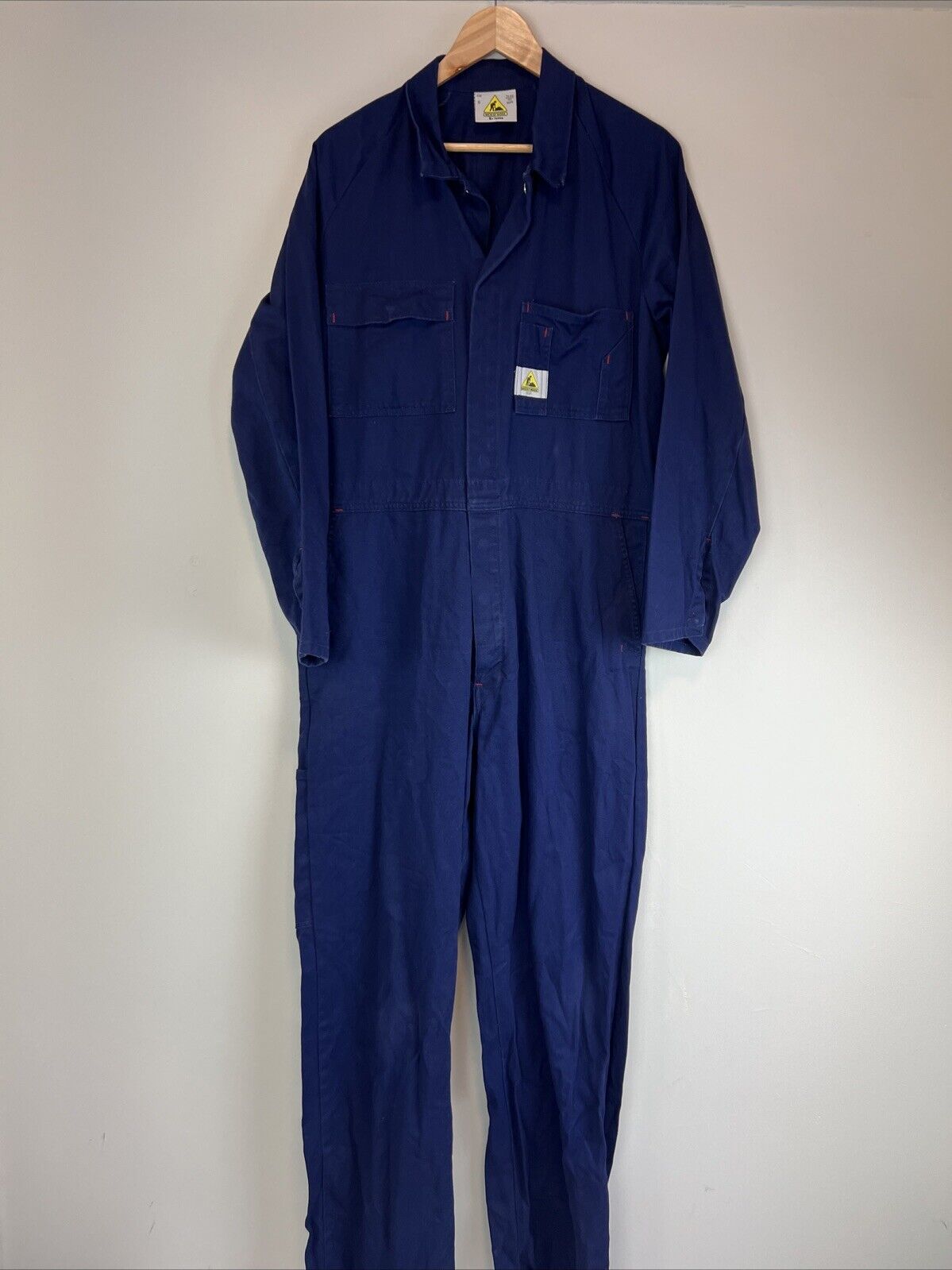 Men at Work by Hard Yakka Navy Blue Snap Button Long Work Coveralls Size 6 / 92R