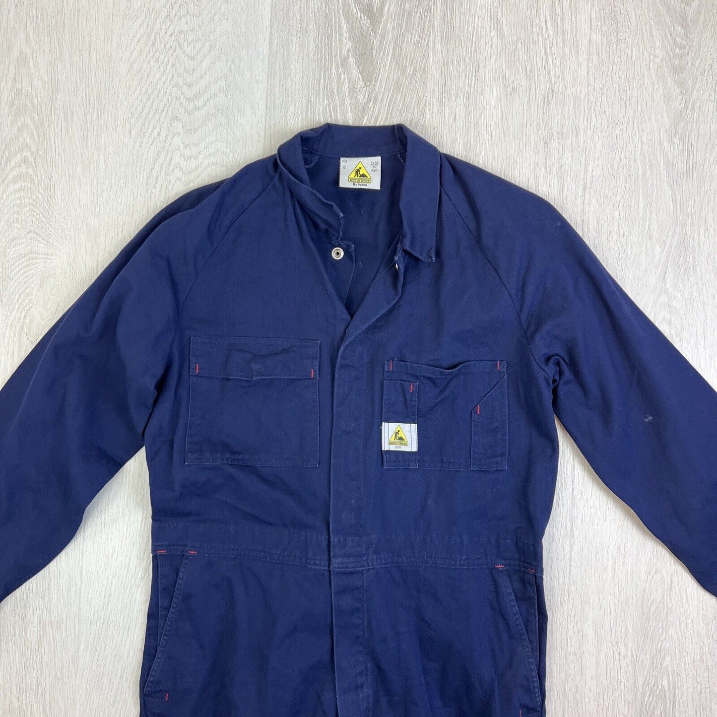 Men at Work by Hard Yakka Navy Blue Snap Button Long Work Coveralls Size 6 / 92R