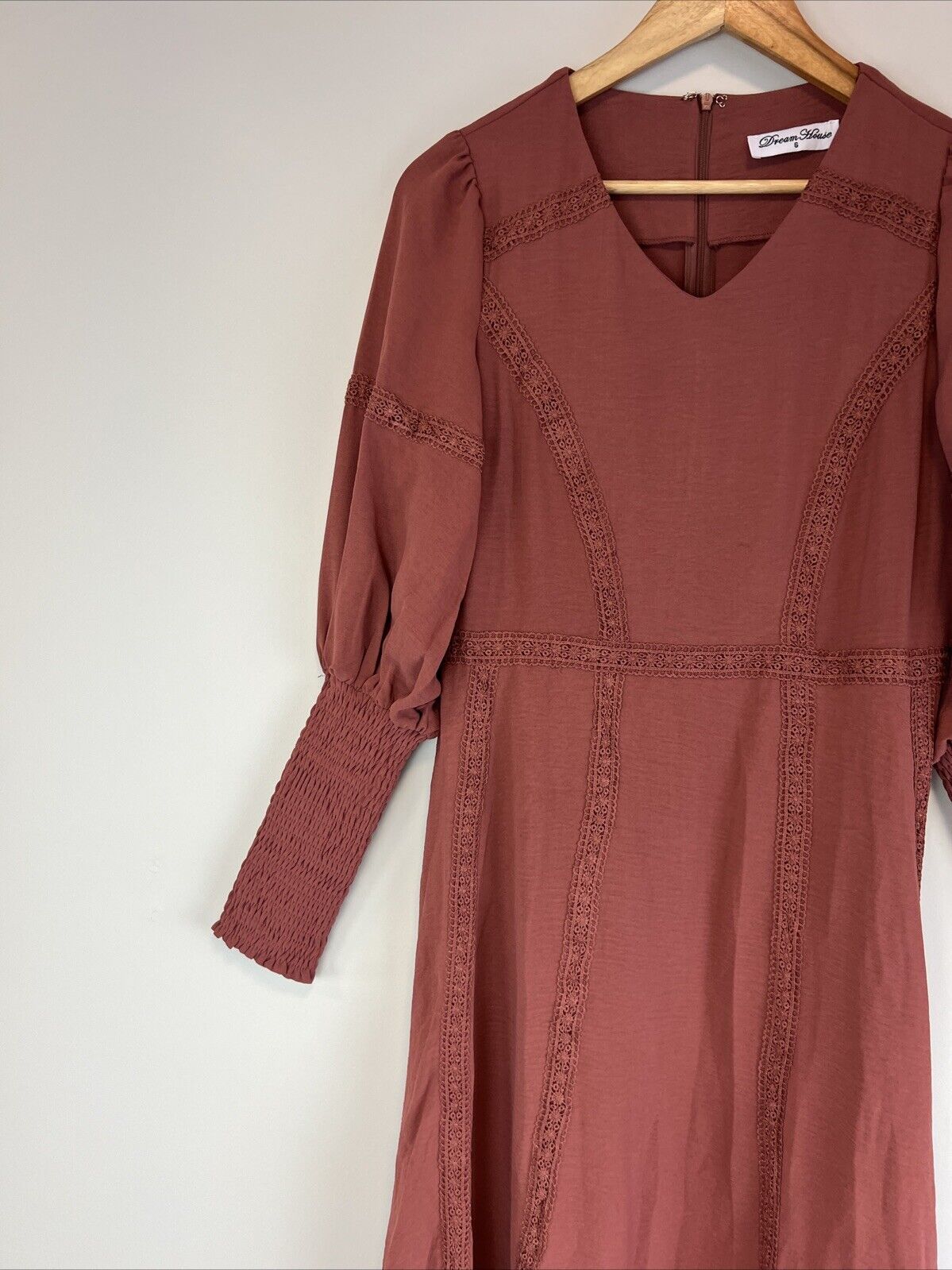 Dream House Womens Brown Maxi Long Sleeve Dress Size 6