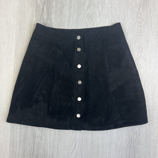 Divided by H&M Womens Black Snap Button Mini Skirt Size 4 US