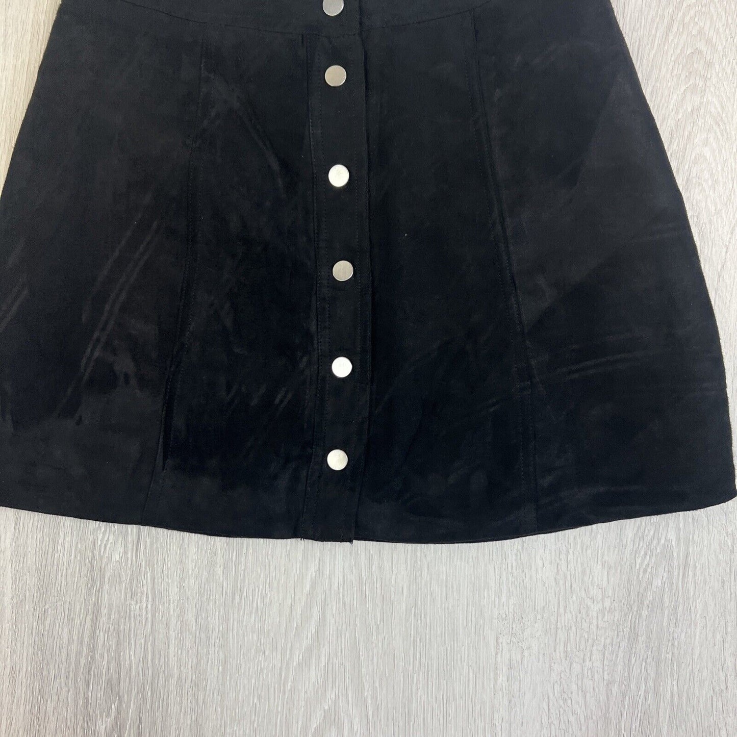 Divided by H&M Womens Black Snap Button Mini Skirt Size 4 US