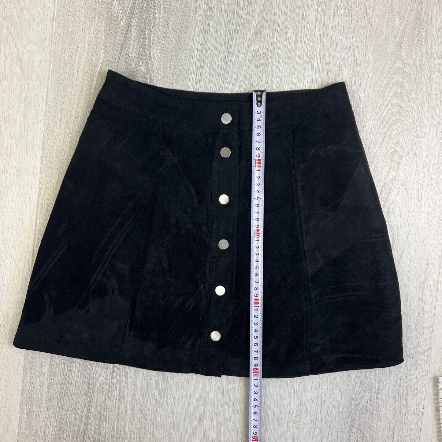 Divided by H&M Womens Black Snap Button Mini Skirt Size 4 US