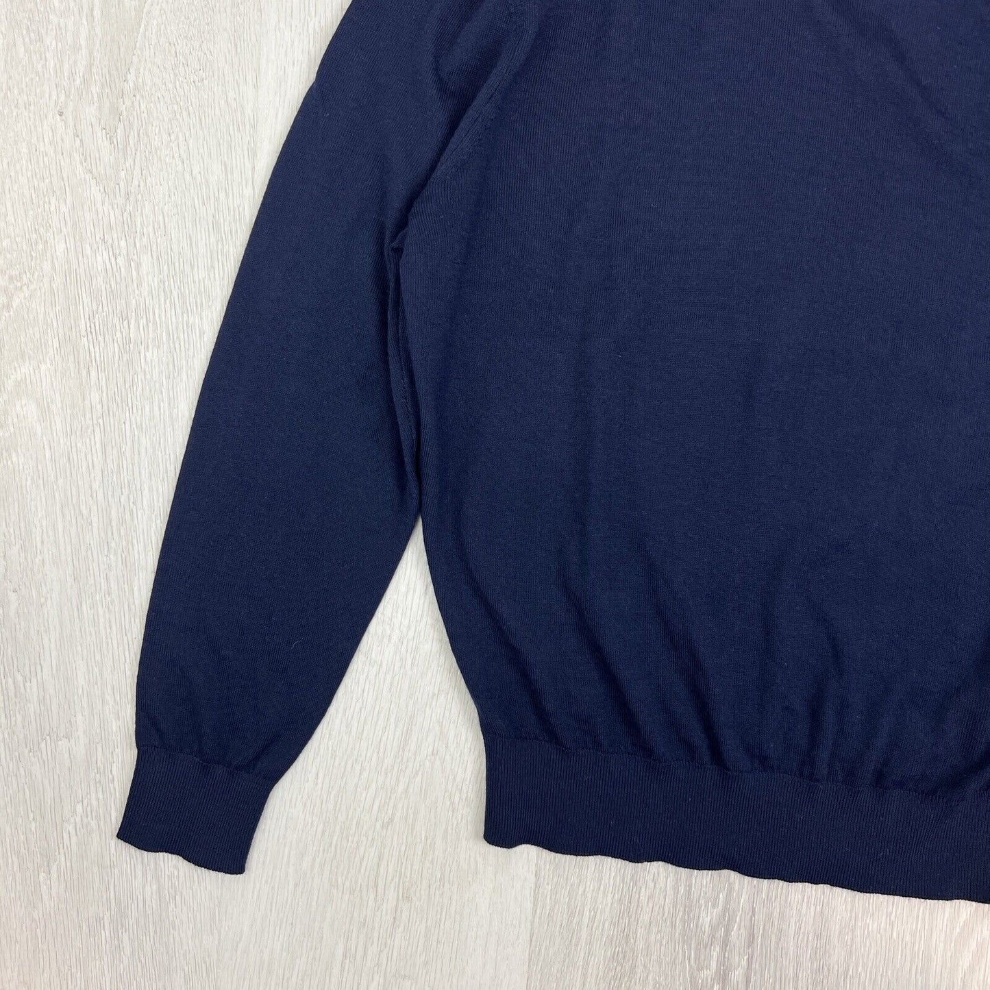 Zara Mens Navy Blue Knitted Light Sweatshirt Jumper Size Medium (2 Pieces)