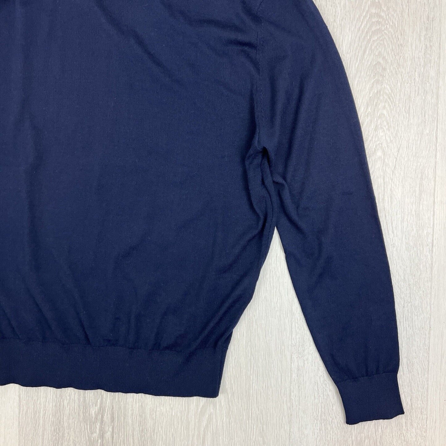 Zara Mens Navy Blue Knitted Light Sweatshirt Jumper Size Medium (2 Pieces)