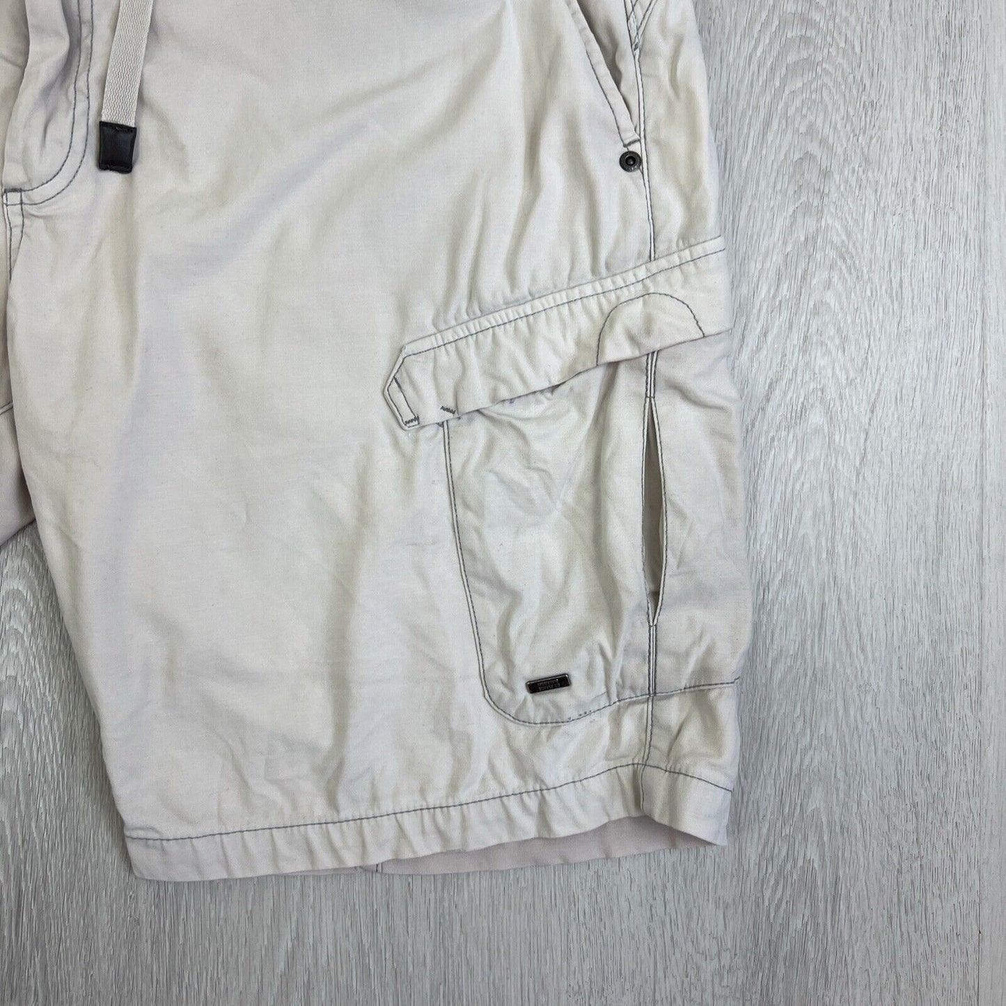 Industrie Mens Beige Cargo Shorts Size 38