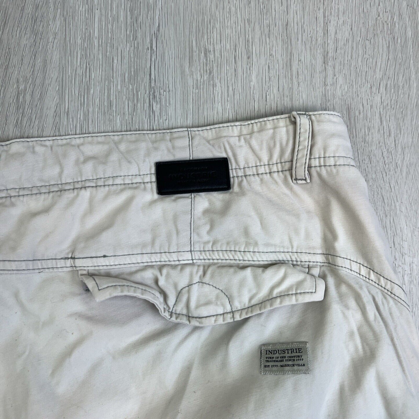 Industrie Mens Beige Cargo Shorts Size 38