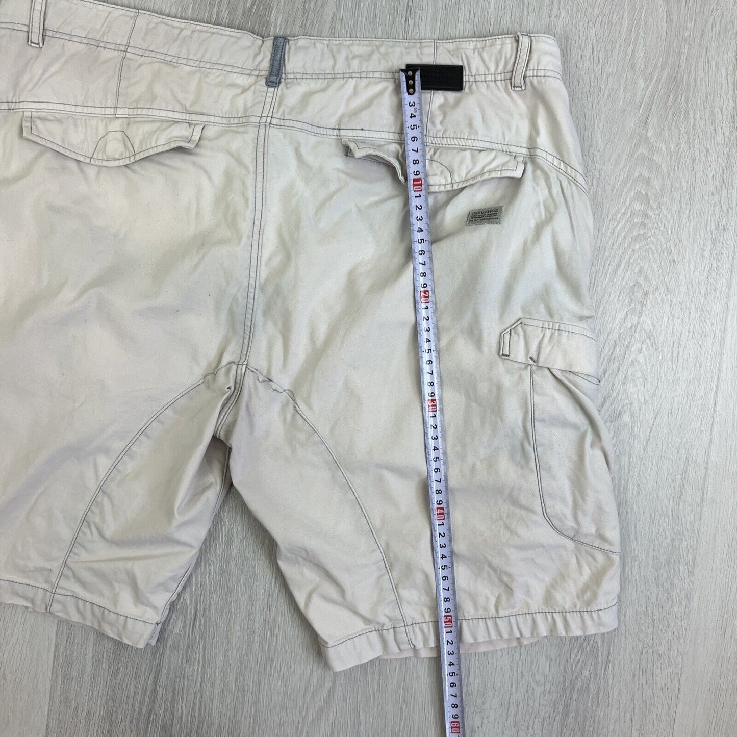 Industrie Mens Beige Cargo Shorts Size 38