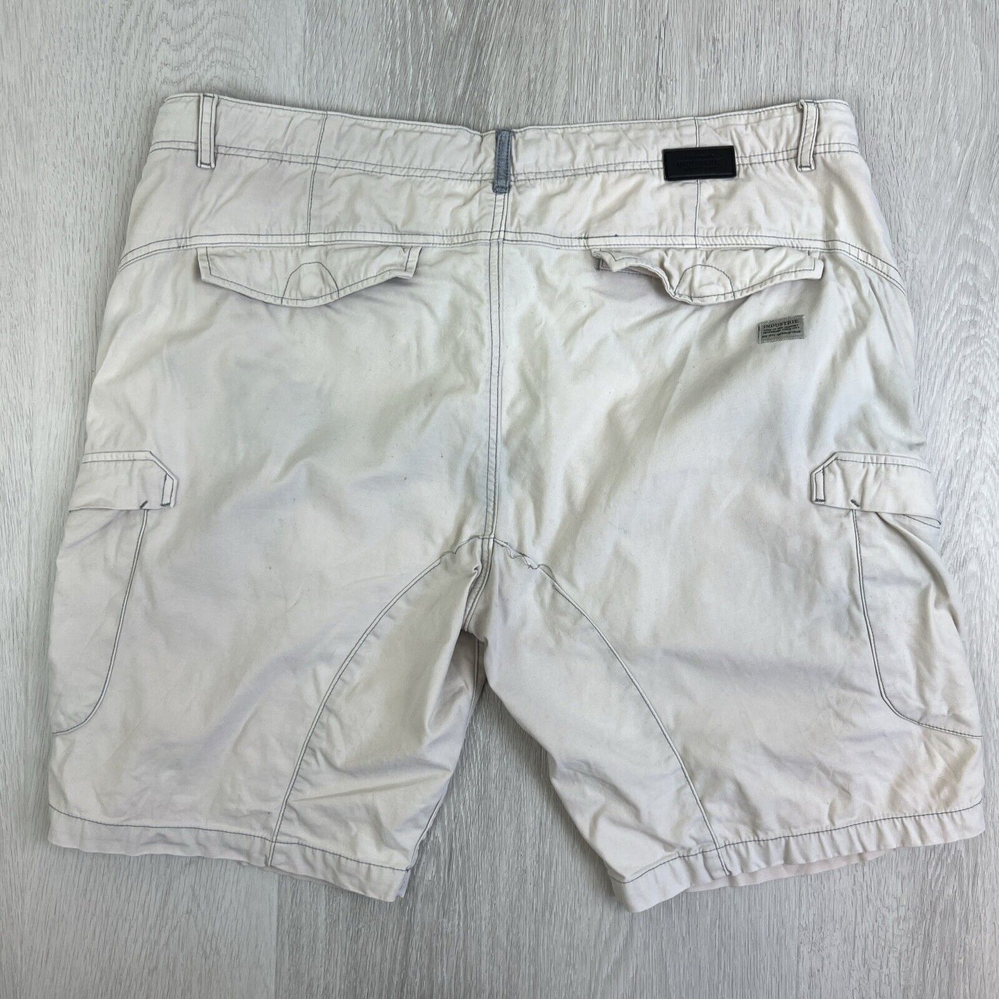 Industrie Mens Beige Cargo Shorts Size 38