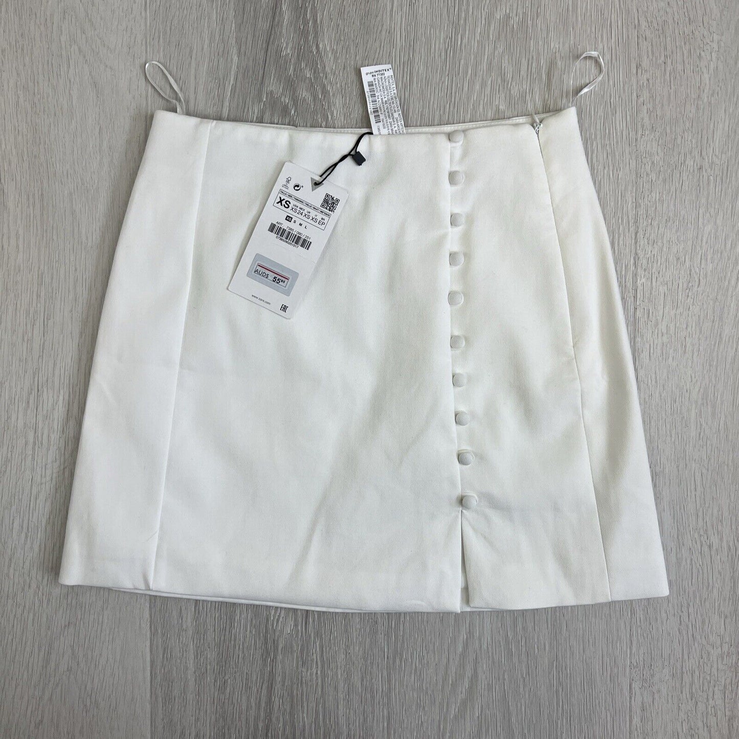 Zara Womens White Mini Skirt Size XS (New)