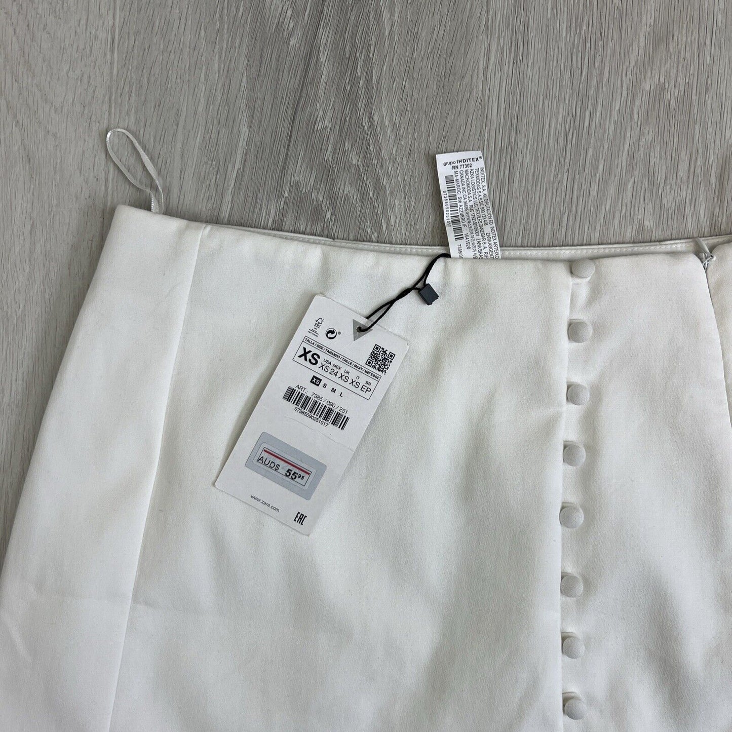 Zara Womens White Mini Skirt Size XS (New)