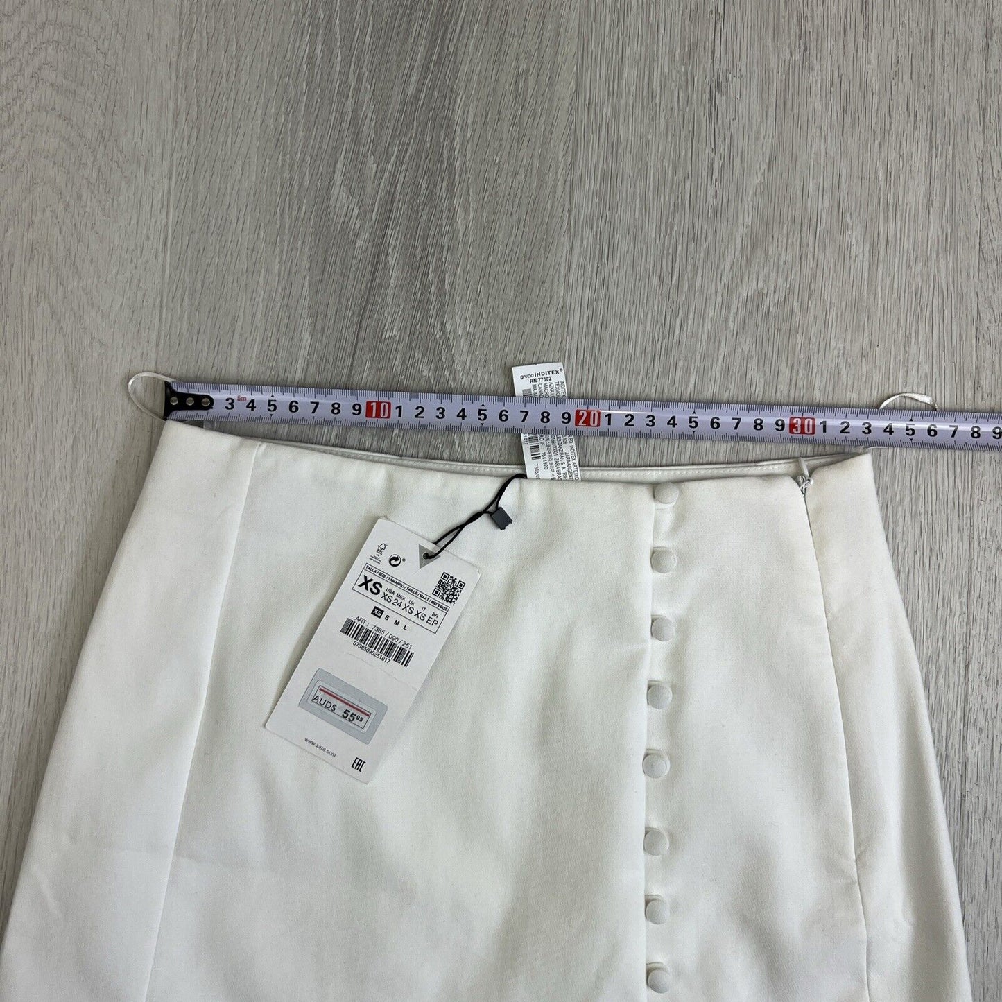 Zara Womens White Mini Skirt Size XS (New)