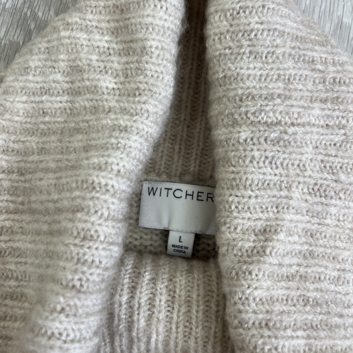 Witchery Womens Knitted Turtle Neck Pullover Sweater Mohair-Wool Blend Size L