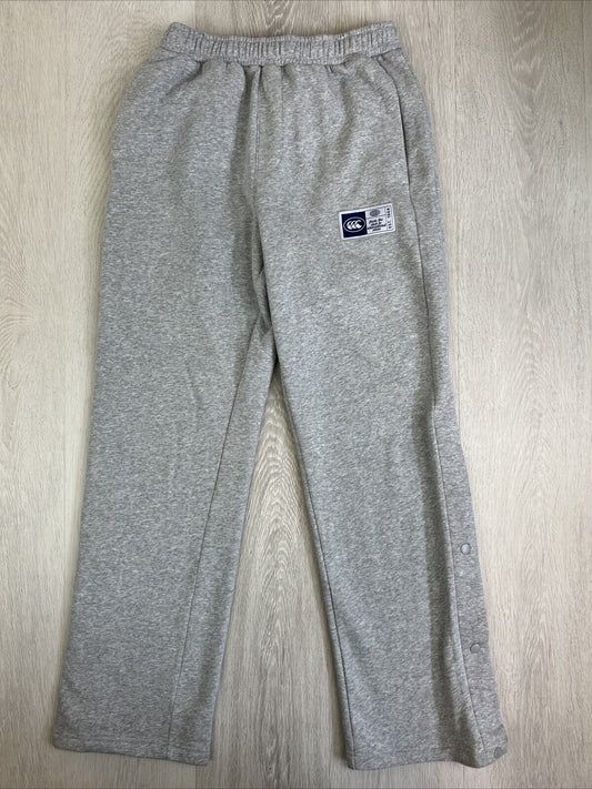 Canterbury Mens Grey Side Button Trackies Track Pants Size Small