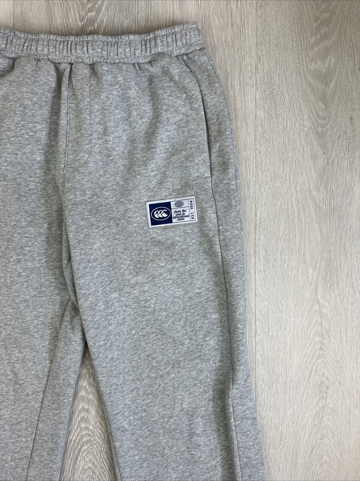 Canterbury Mens Grey Side Button Trackies Track Pants Size Small