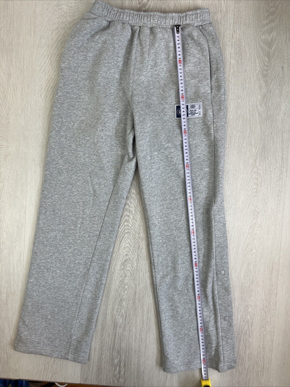 Canterbury Mens Grey Side Button Trackies Track Pants Size Small