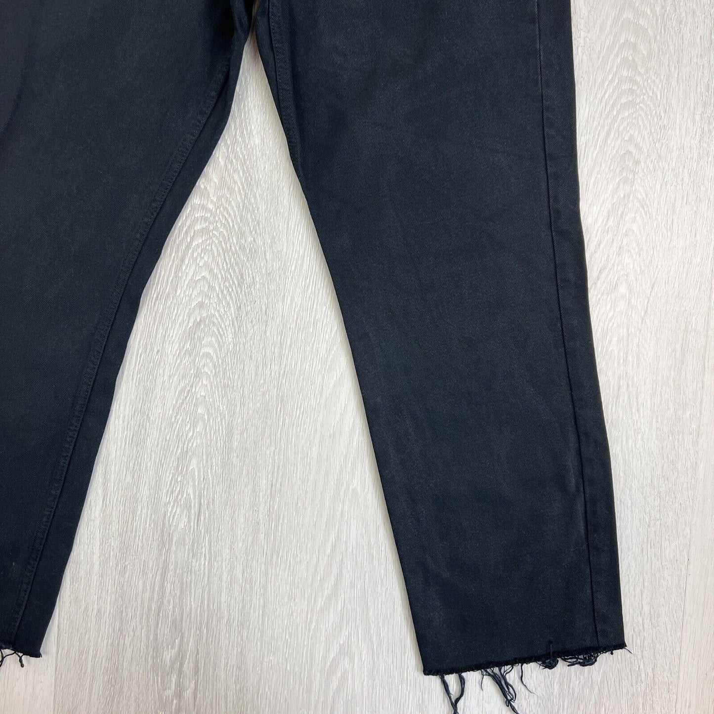 Zara Womens Black Denim Relaxed Fit Mom Jeans Size 10 US