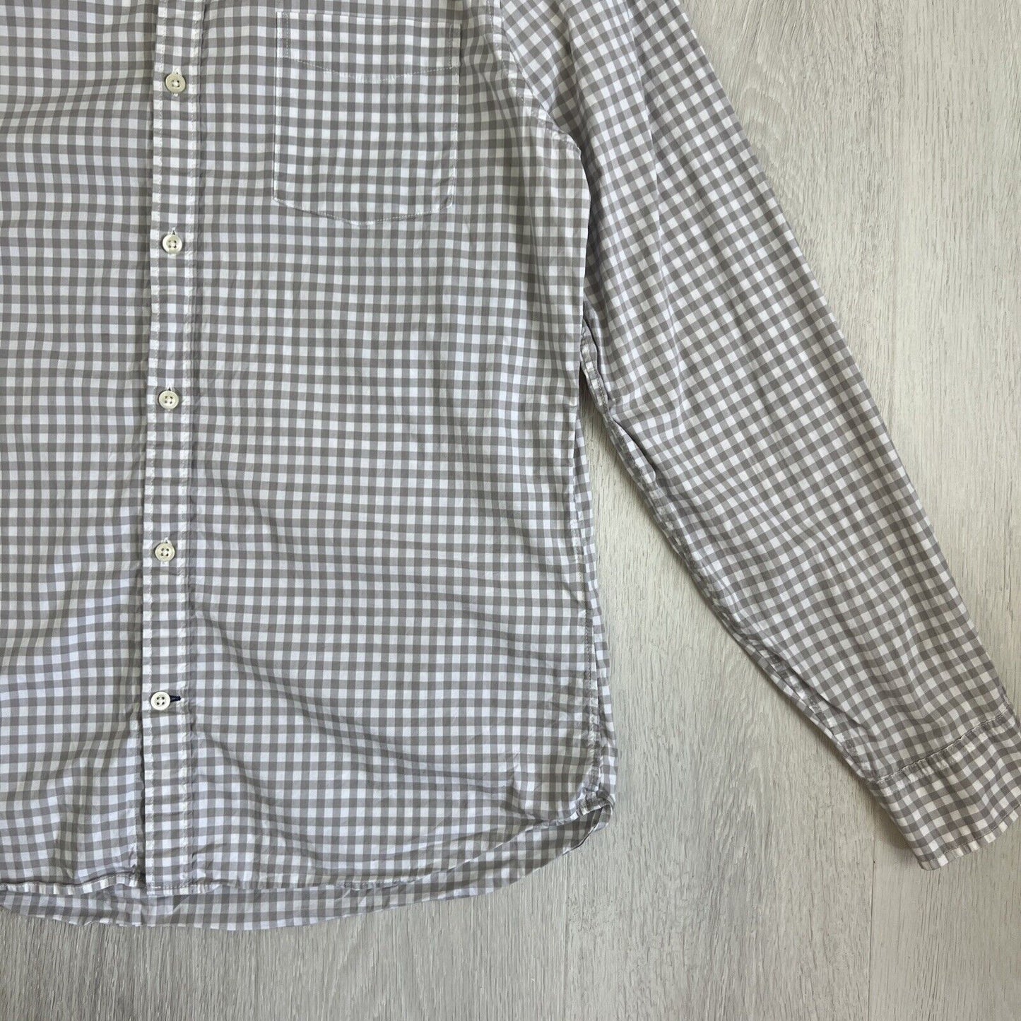 Gap Mens Slim Fit Stretch Long Sleeve Check Button Up Shirt Size Large