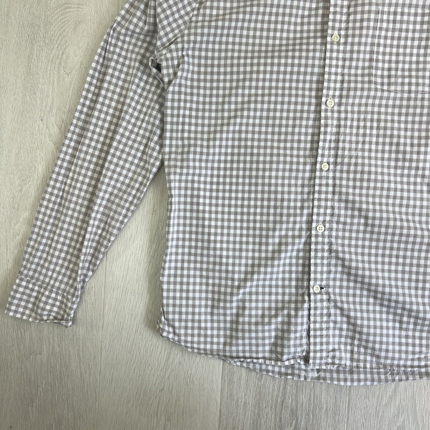 Gap Mens Slim Fit Stretch Long Sleeve Check Button Up Shirt Size Large