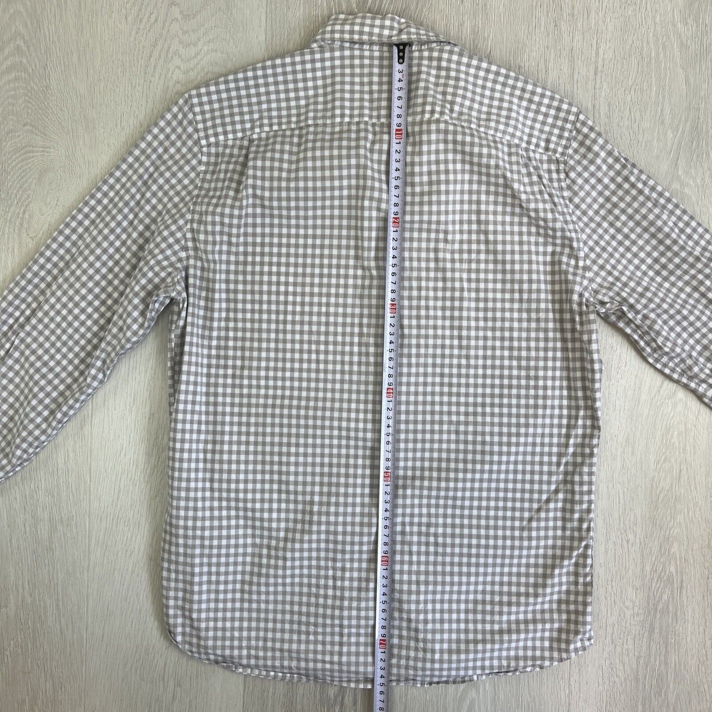 Gap Mens Slim Fit Stretch Long Sleeve Check Button Up Shirt Size Large