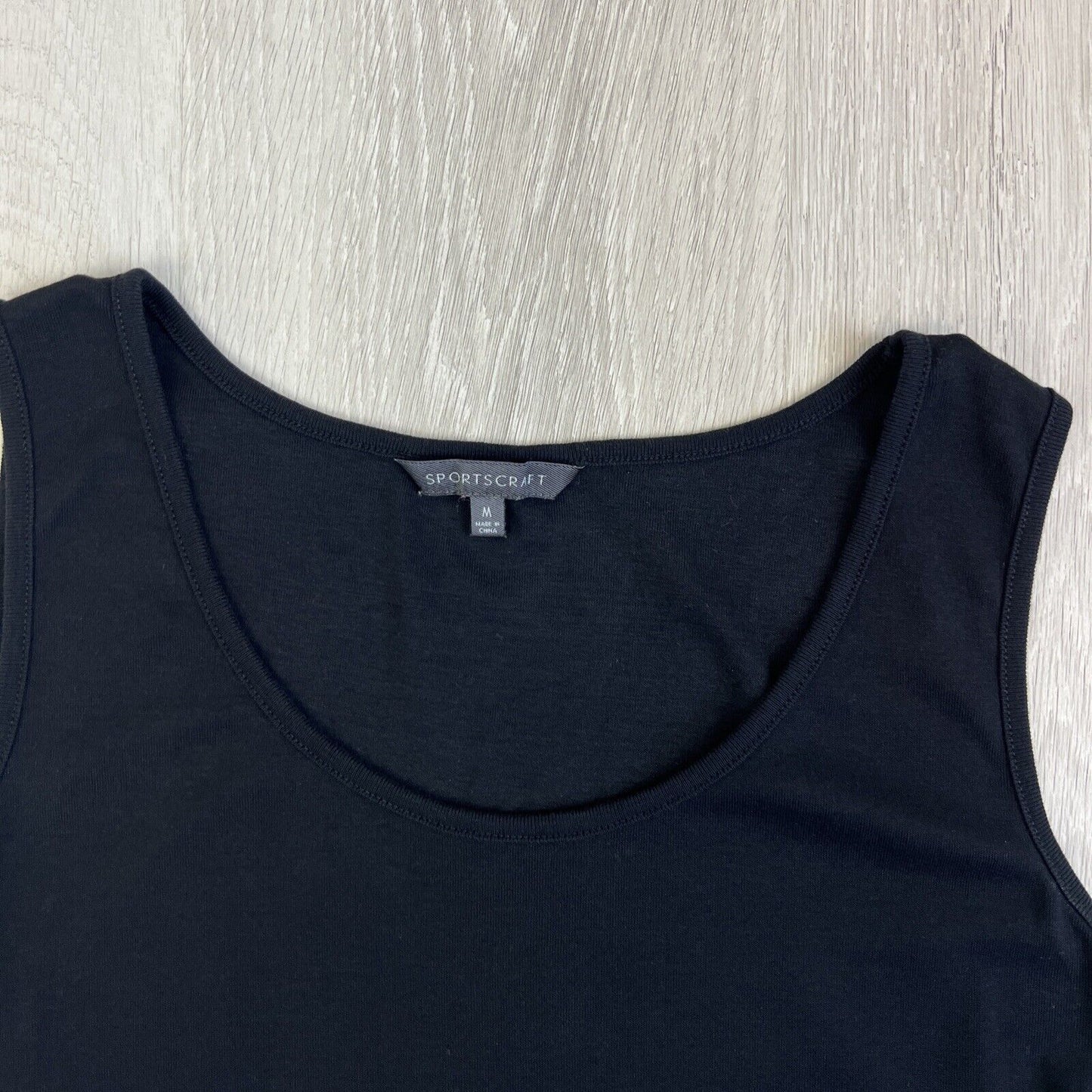 Sportscraft Womens Black 100% Cotton Tank Top Size Medium