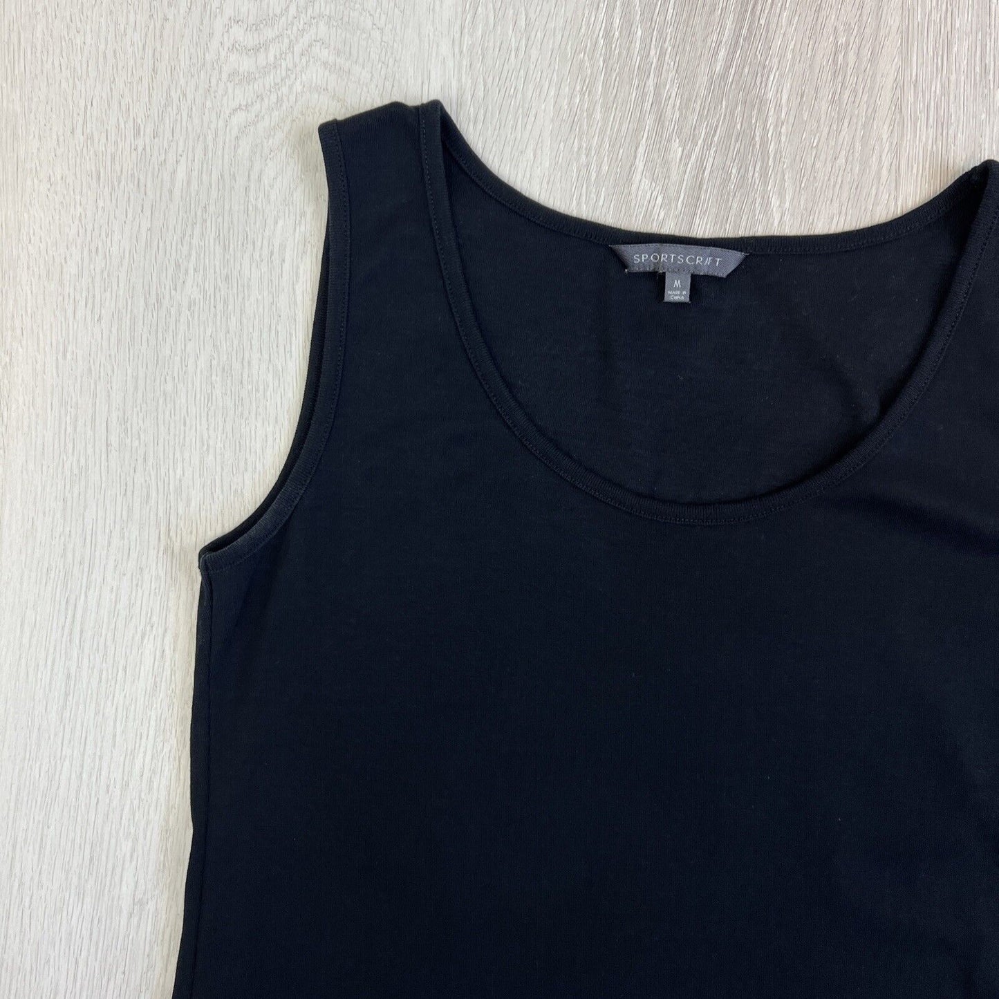 Sportscraft Womens Black 100% Cotton Tank Top Size Medium