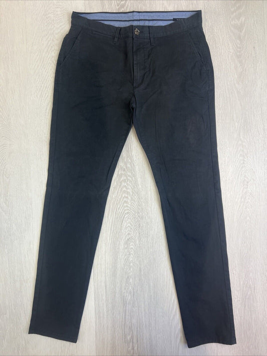 Politix Mens Black Slim Stretch Chino Pants Size 32