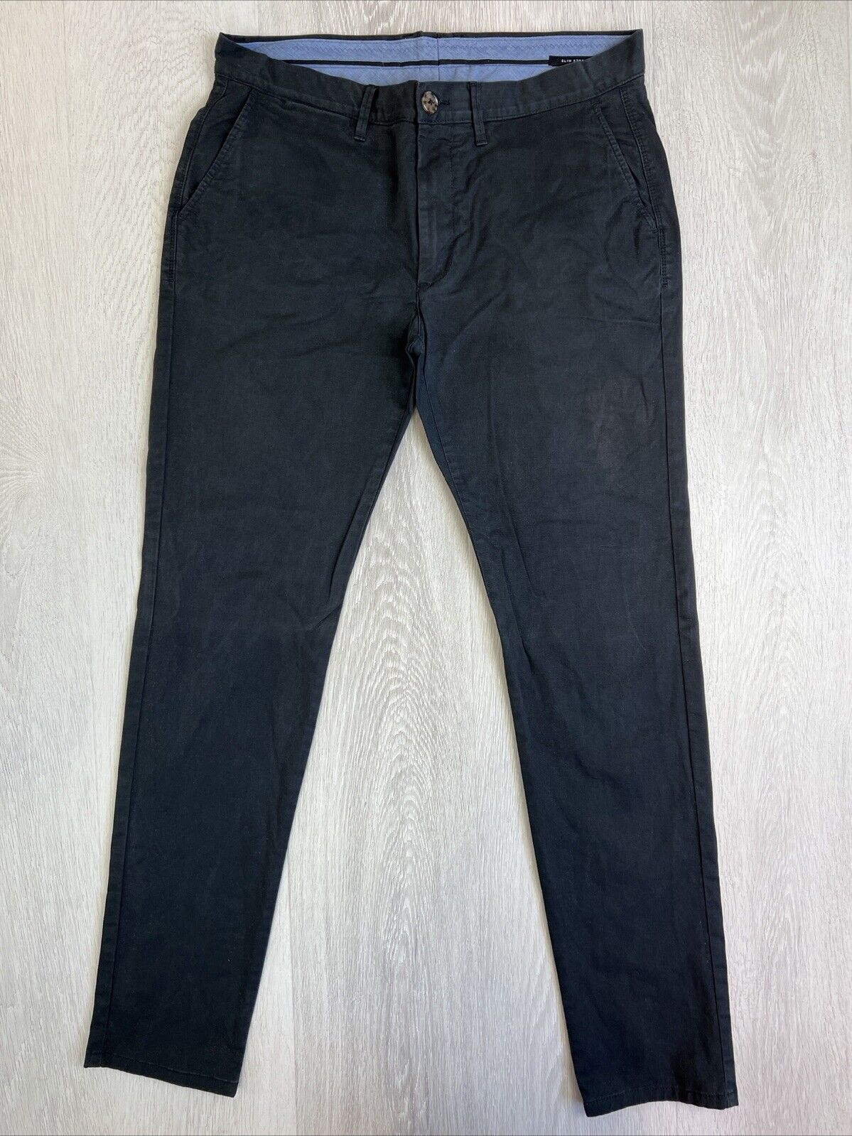 Politix Mens Black Slim Stretch Chino Pants Size 32