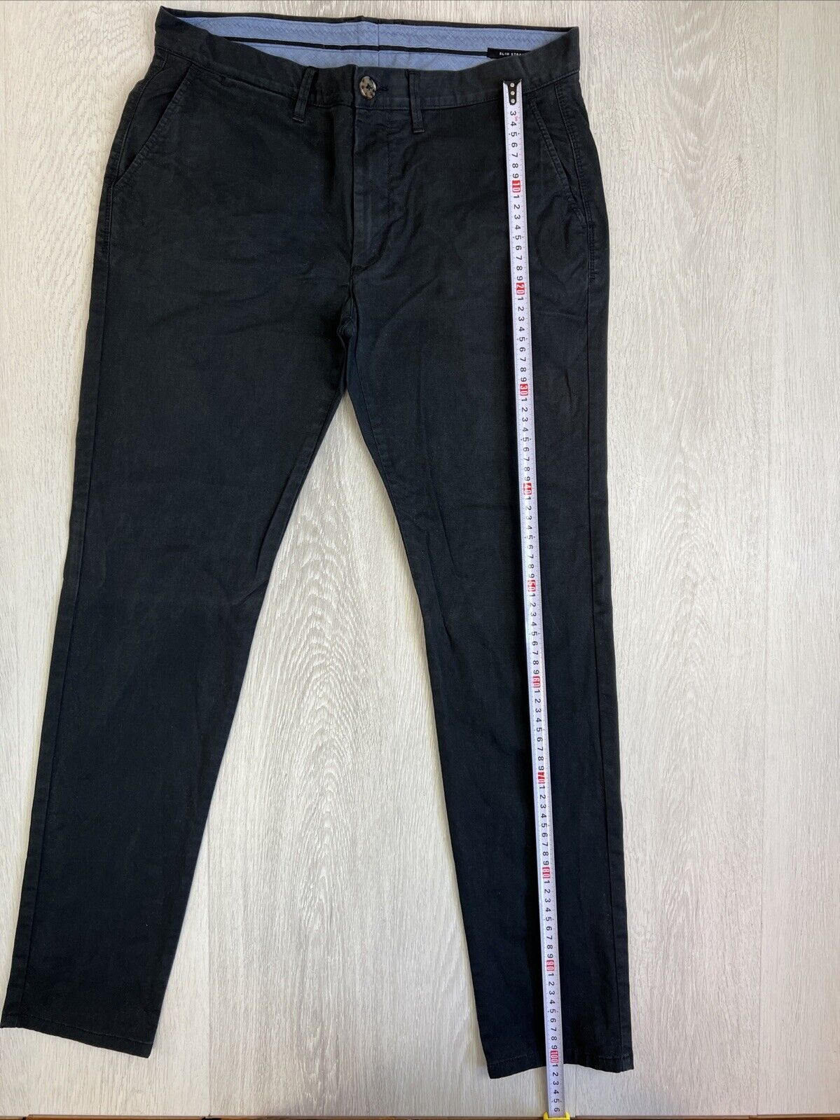 Politix Mens Black Slim Stretch Chino Pants Size 32