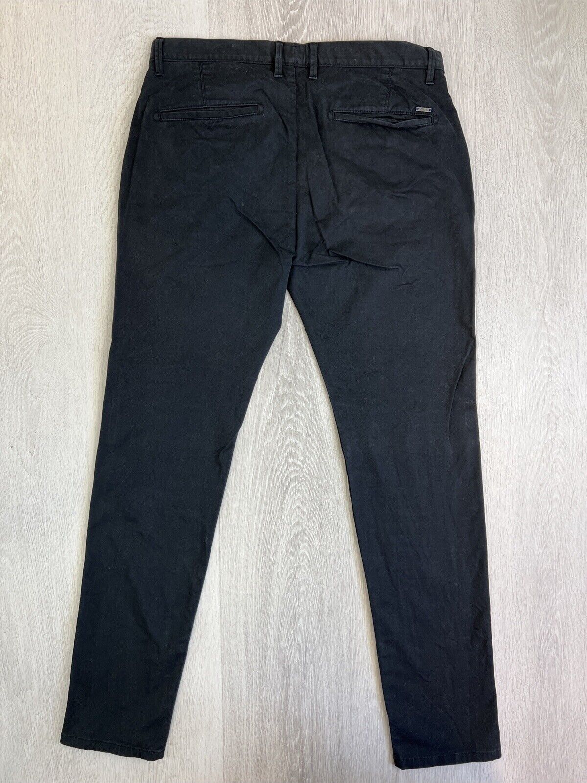 Politix Mens Black Slim Stretch Chino Pants Size 32