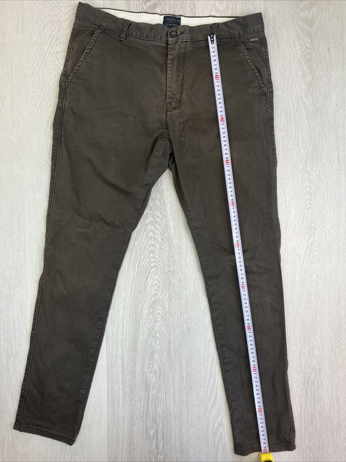 Industrie Mens Brown Slim Chino Pants Size 34