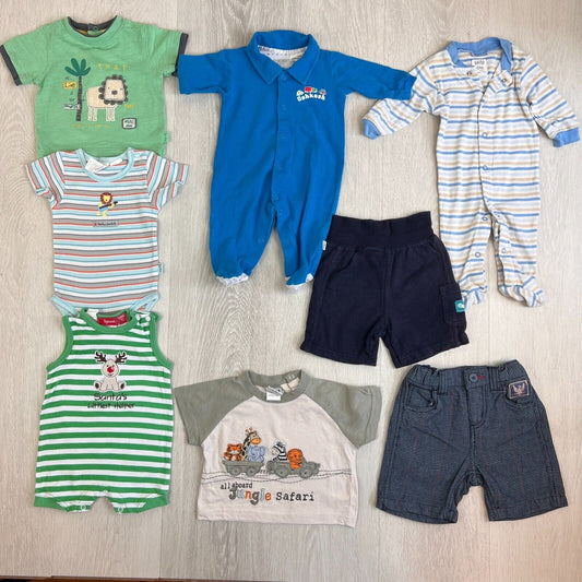 OshKosh & Pumpkin Patch Baby Boys Clothing Bundle Size 0-3 Months (8 Pieces)