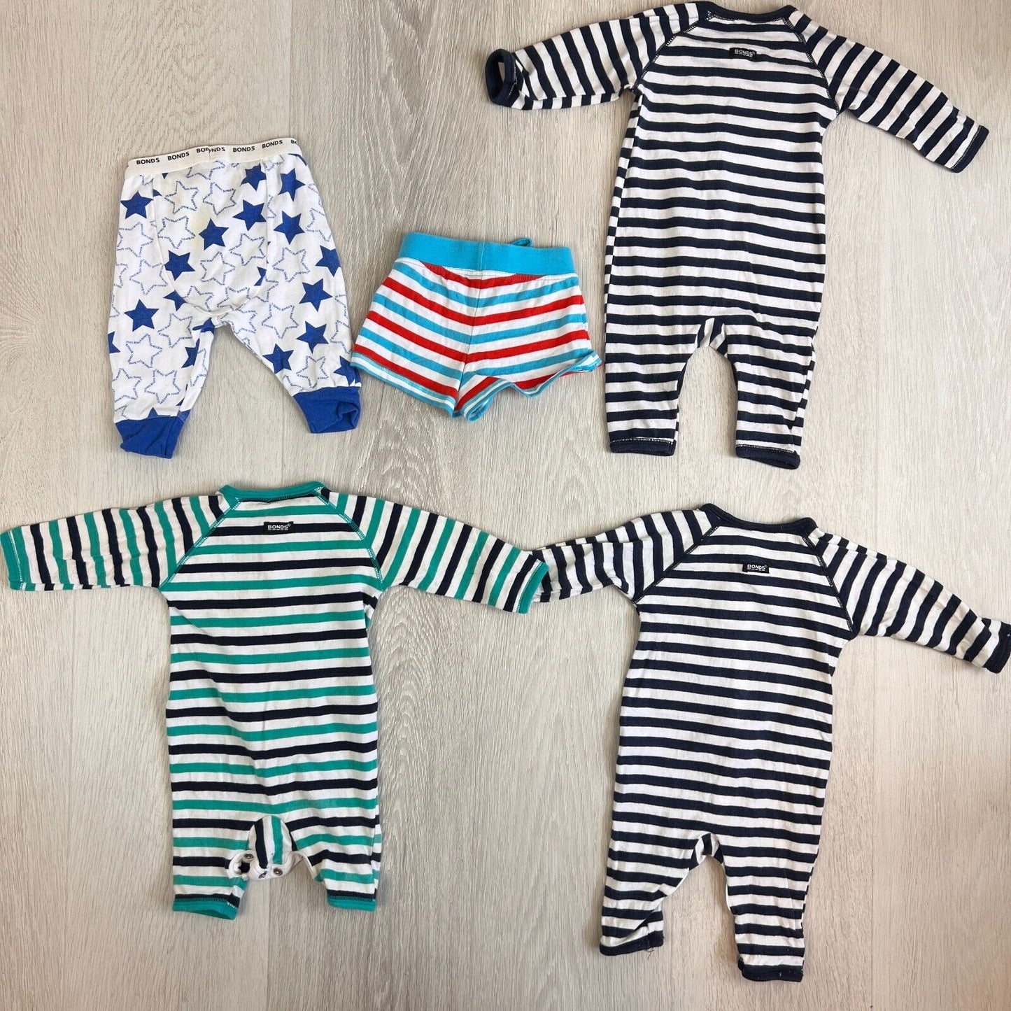 Bonds Baby Boys Clothing Bundle Size 0-3 Months (000) - 7 Pieces