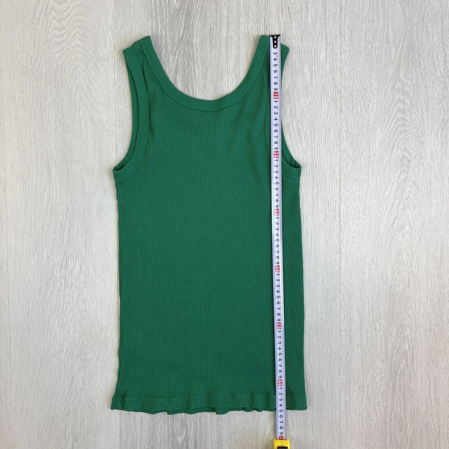 Uniqlo Womens Green Ribbed Stretch Tank Top Size Large